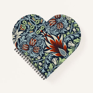 Cuaderno Papel pintado floral Morris Navy Blue Snakeshead