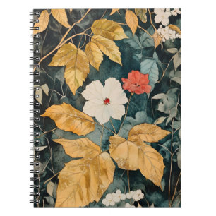 Cuaderno Papel pintado floral, patrón floral estilo botánic