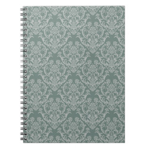 Cuaderno Papel pintado floral verde