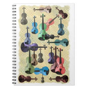 Cuaderno Papel pintado multicolor del violín