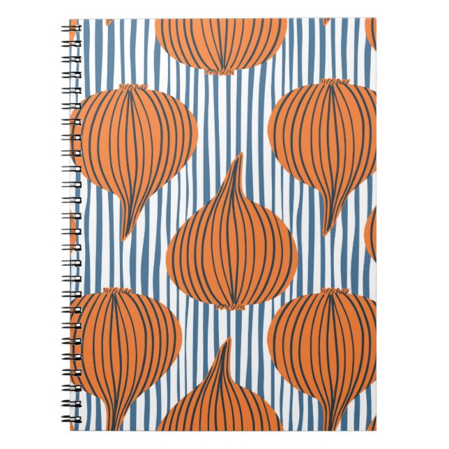 Cuaderno Papel pintado vegetal de bulbo de cebolla dibujado (Frente)