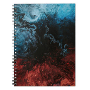 Cuaderno Papel rojo y azul