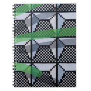 Cuaderno Papel tapiz negro, verde y negro