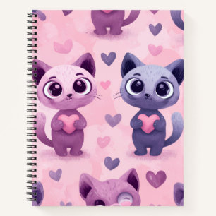 Cuaderno Papelería de estación de gato lindo Diseño de gato