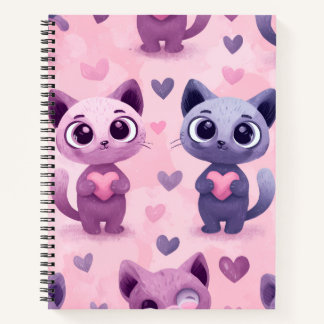 Cuaderno Papelería de estación de gato lindo Diseño de gato