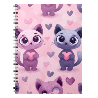 Cuaderno Papelería de estación de gato lindo Diseño de gato