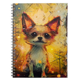 Cuaderno Papillion Puppy Whimsical Vertical Poster