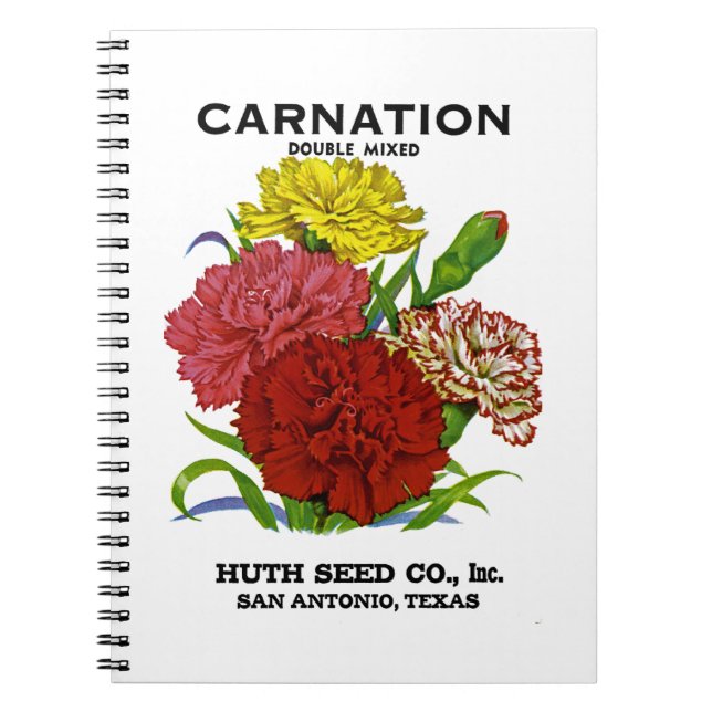 Cuaderno Paquete de Semillas de la Viñeta de Carnación (Frente)
