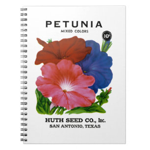 Cuaderno Paquete de Semillas de Petunia Vintage