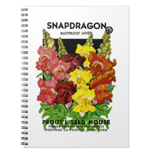 Cuaderno Paquetes de semillas de Snapdragon Vintage