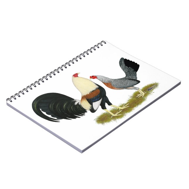 Cuaderno Par de aves de caza gris (Lado Izquierdo)
