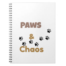 Cuaderno para amantes de animales lindos Paws & Ch