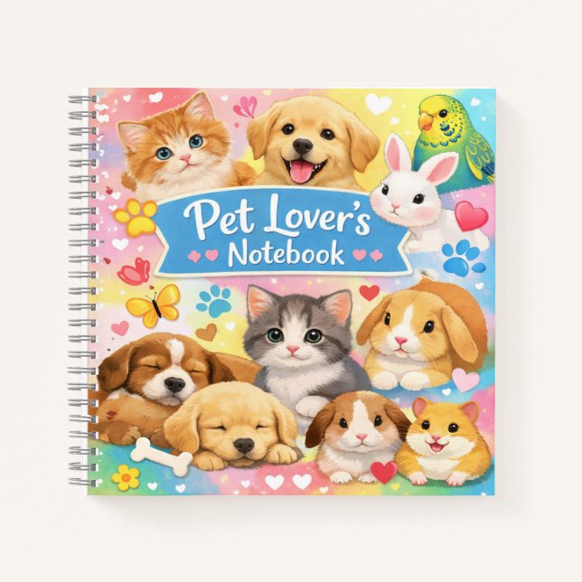 Cuaderno para Amantes de Mascotas – Collage en Esp (Anverso)