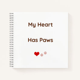 Cuaderno para amantes de mascotas Mi corazón tiene