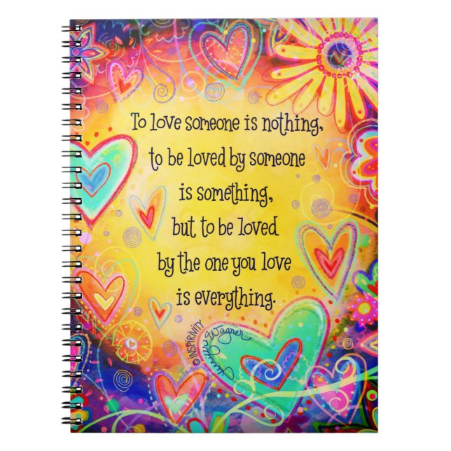 Cuaderno Para amar a alguien Bonito de inespiritualidad Ins (Frente)