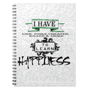 Cuaderno Para aprender la felicidad, lecciones de la cita d