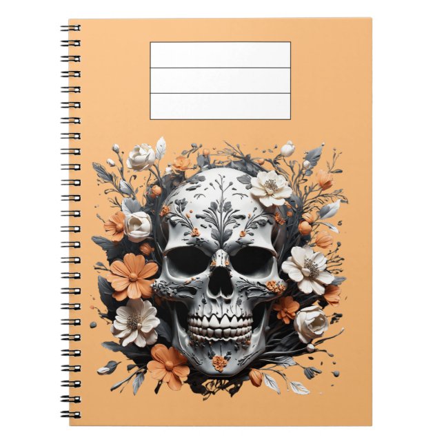 Cuaderno para calaveras y flores, en línea (Frente)