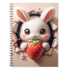 Cuaderno para conejitos de fresa