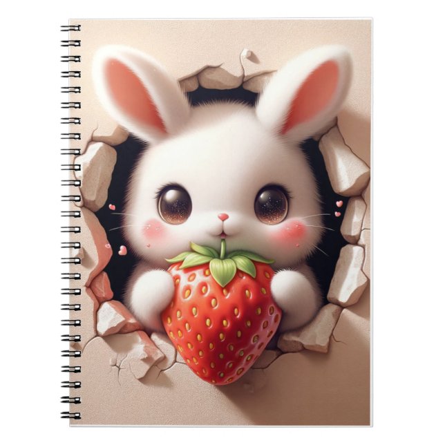 Cuaderno para conejitos de fresa (Frente)