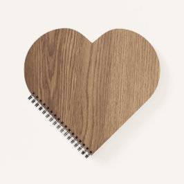 Cuaderno para el corazón de grano de madera