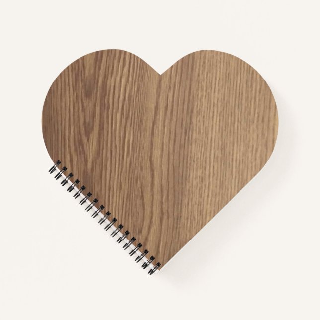 Cuaderno para el corazón de grano de madera (Anverso)