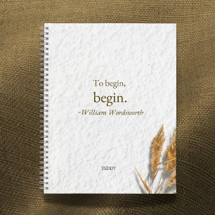 Cuaderno 'Para empezar, empieza ~ William Wordsworth'