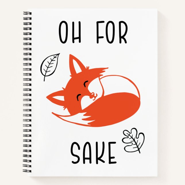 Cuaderno Para Fox Sake Divertido Reynard Animal Vixen (Anverso)