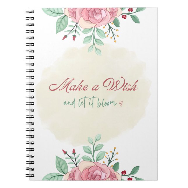 Cuaderno para Hacer un Deseo | Diario Floral (Frente)