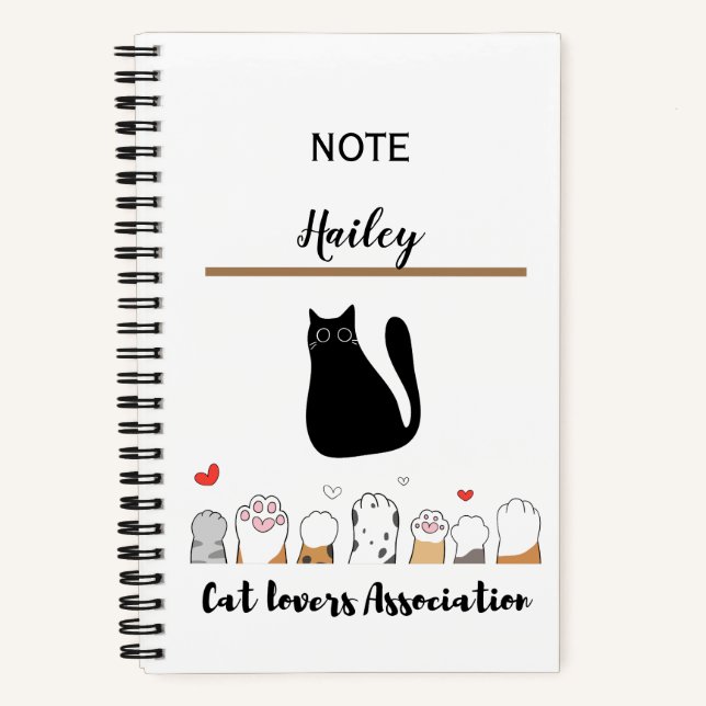 Cuaderno Para los amantes del gato: bloc de notas en espira (Anverso)