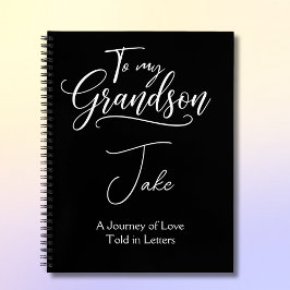 Cuaderno Para Mi Nieto Personalizado Negro 
