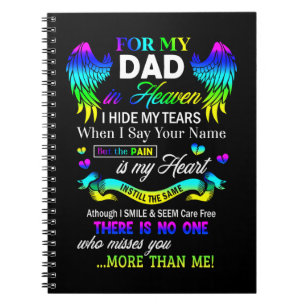 Cuaderno Para Mi Papá En El Cielo Escondo Mis Lágrimas Día