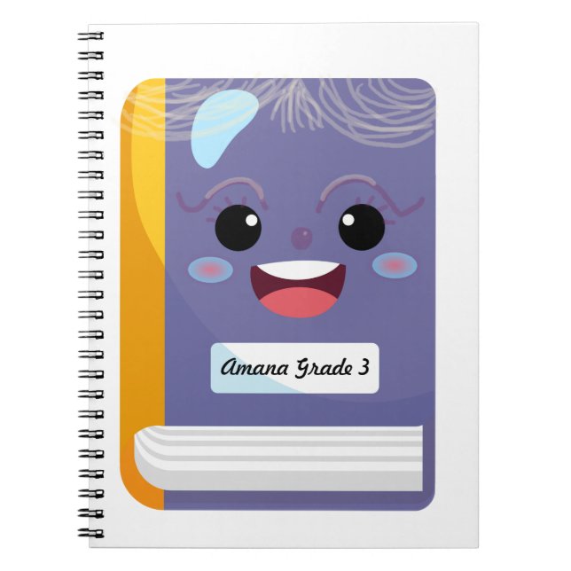 Cuaderno para niño de 3er grado Cara Divertida (Frente)