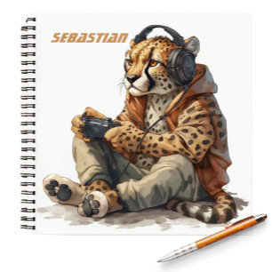 Cuaderno para Niños Gamer Guepardo