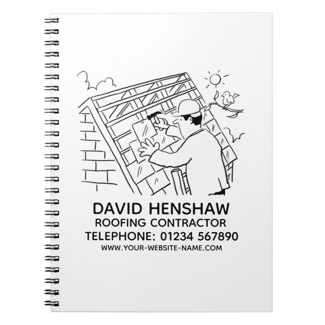 Cuaderno para Obrero de Techos o Empresa de Contra (Frente)