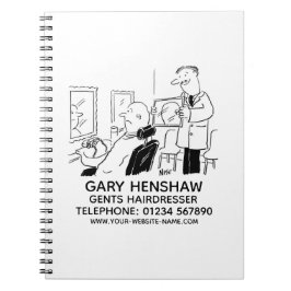 Cuaderno para peluqueros o barberos de caballeros