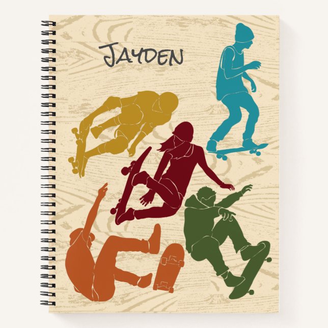Cuaderno Para Skateboarders Skateboarding Graphics Collage (Anverso)