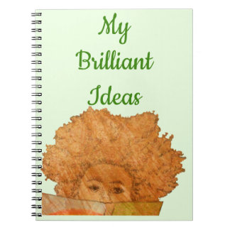 Cuaderno para su lectura brillante del chica de