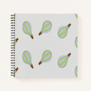 Cuaderno Paracaídas de rayas verdes y azules