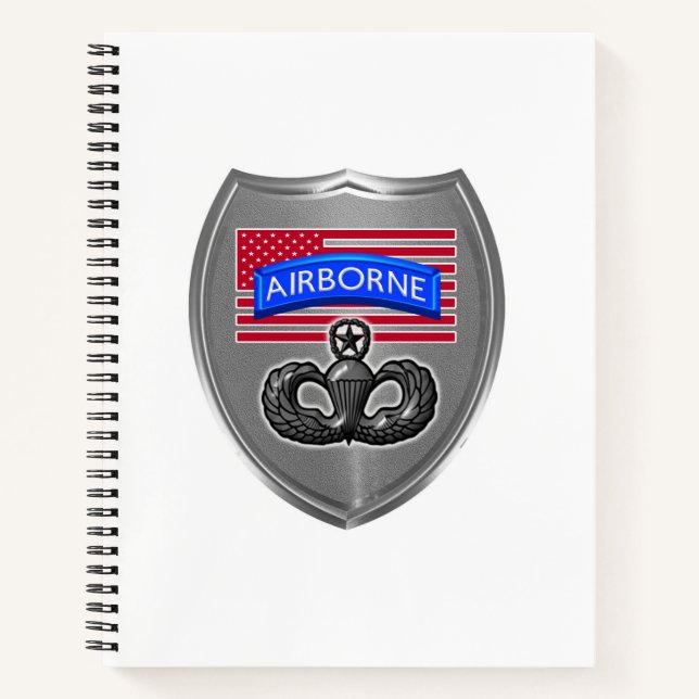Cuaderno Paracaidista Airborne De Diseño Único (Anverso)