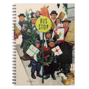 Cuaderno Parada de autobús en los Navidades