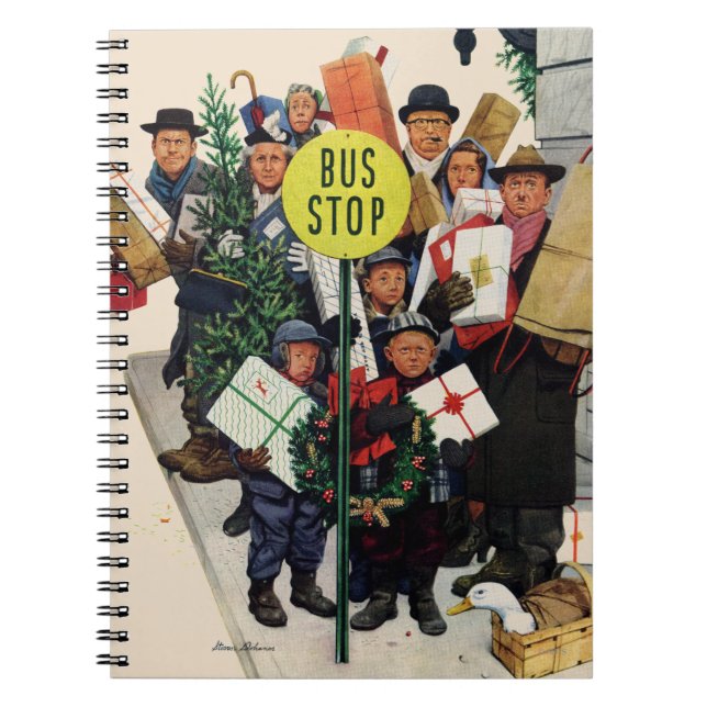 Cuaderno Parada de autobús en los Navidades (Frente)