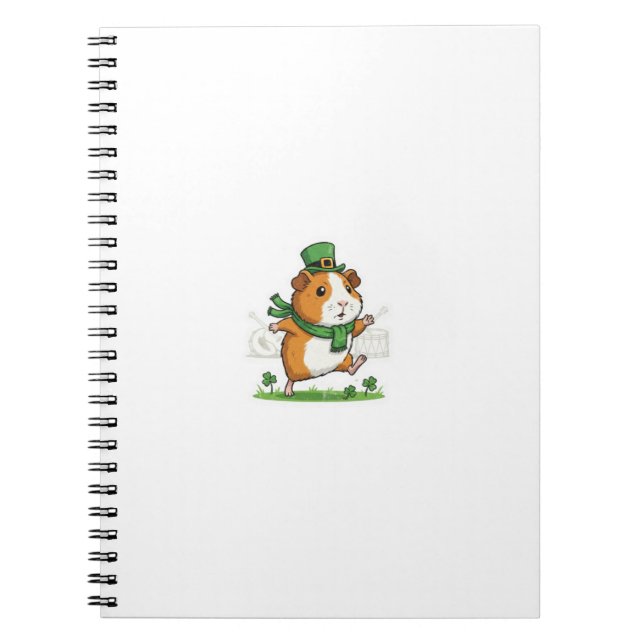 Cuaderno Parade Fan Guinea Pig St.Patrick's Day (Frente)