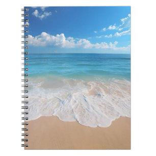 Cuaderno Paradise beach waves escena isla de arena