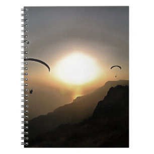 Cuaderno Paragliders Flying Wanderlust Extreme Sports Art