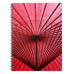 Cuaderno Paraguas de papel de aceite rojo