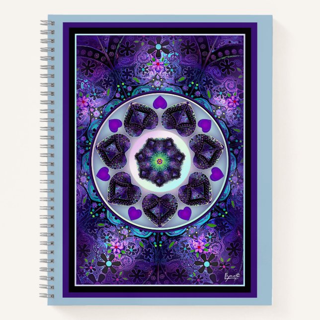 Cuaderno Paraguas morados y corazones .7 (Anverso)