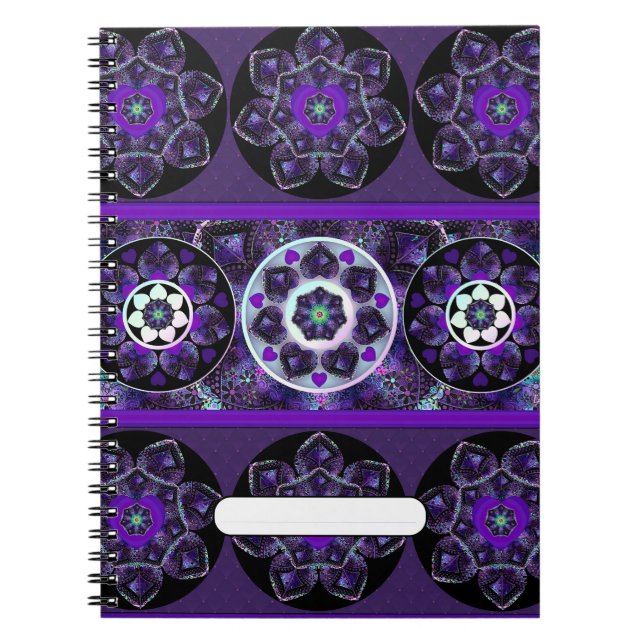 Cuaderno Paraguas morados y corazones .7 (Frente)