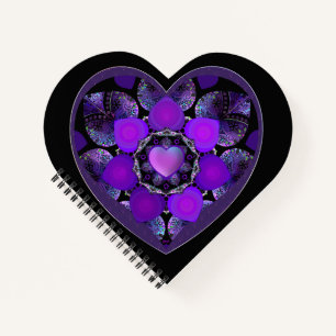 Cuaderno Paraguas morados y corazones .7