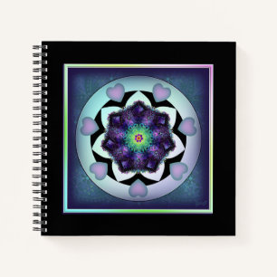 Cuaderno Paraguas morados y corazones .7