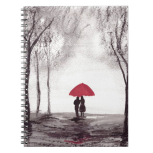 Cuaderno Paraguas rojos